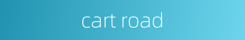 cart road的同义词