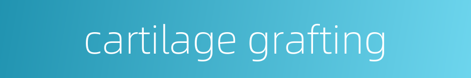 cartilage grafting的同义词