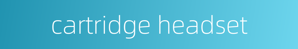 cartridge headset的同义词