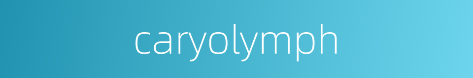 caryolymph的同义词