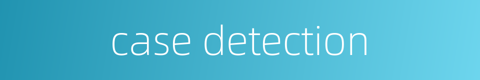 case detection的同义词