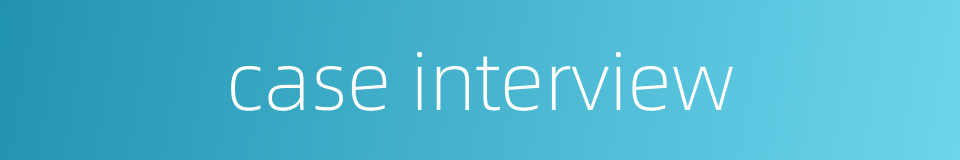 case interview的同义词