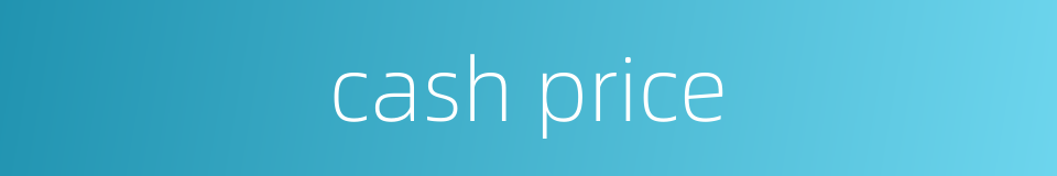 cash price的同义词