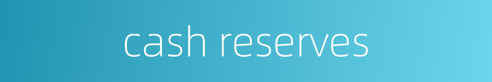 cash reserves的同义词