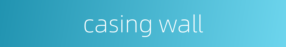 casing wall的同义词
