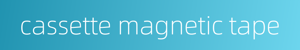 cassette magnetic tape的同义词