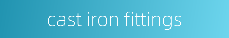 cast iron fittings的同义词