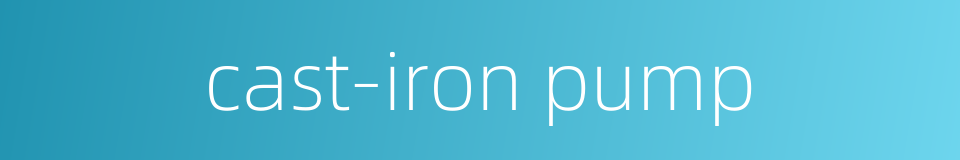 cast-iron pump的同义词