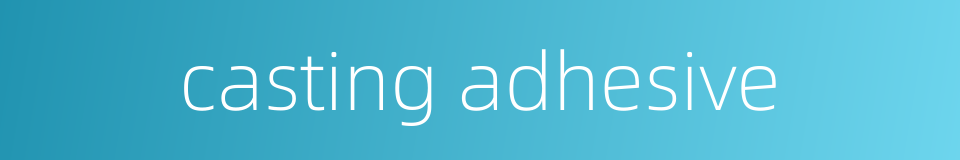 casting adhesive的同义词