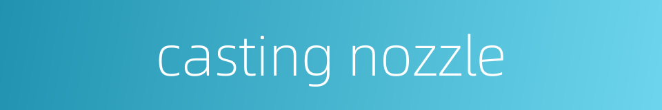 casting nozzle的同义词