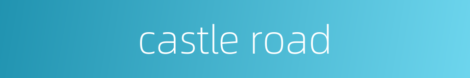 castle road的同义词