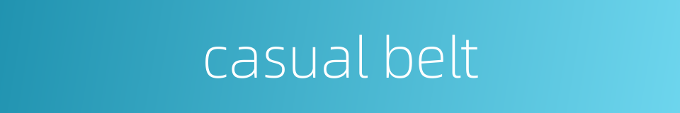 casual belt的同义词