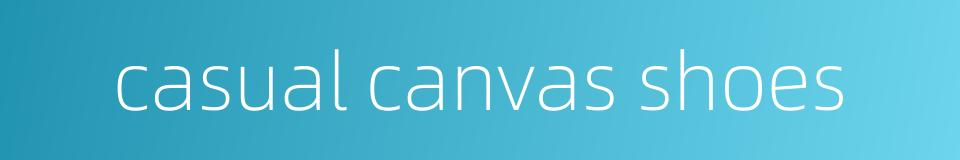 casual canvas shoes的同义词