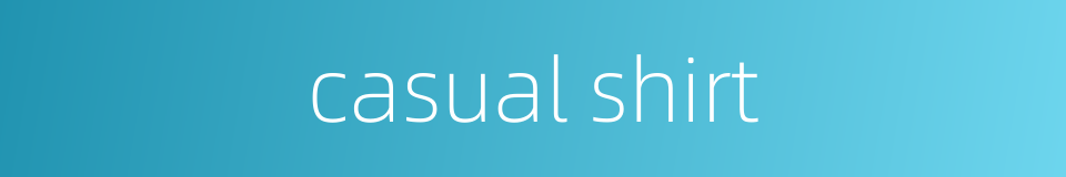 casual shirt的同义词