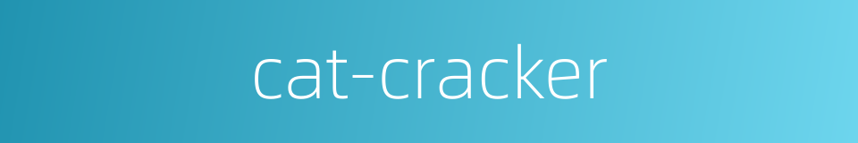 cat-cracker的同义词