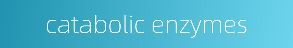 catabolic enzymes的同义词