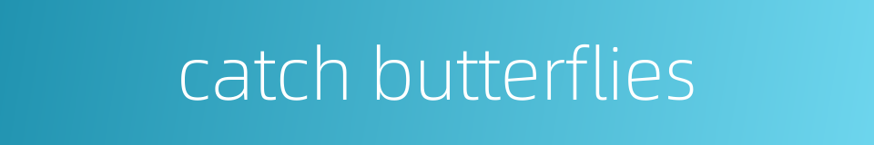 catch butterflies的同义词