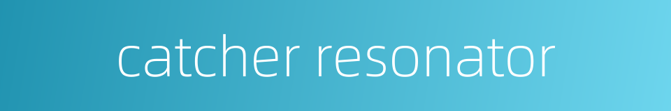 catcher resonator的同义词