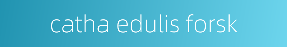 catha edulis forsk的同义词