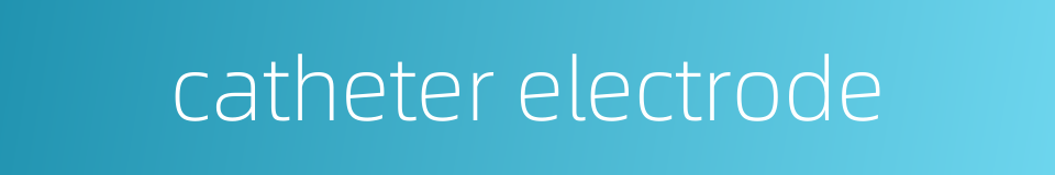 catheter electrode的同义词