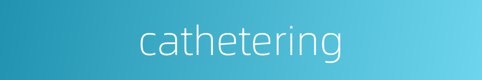 cathetering的同义词