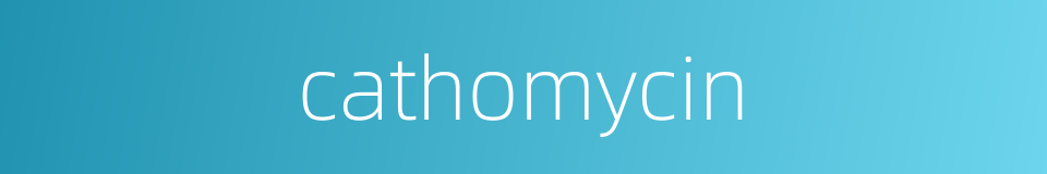 cathomycin的同义词