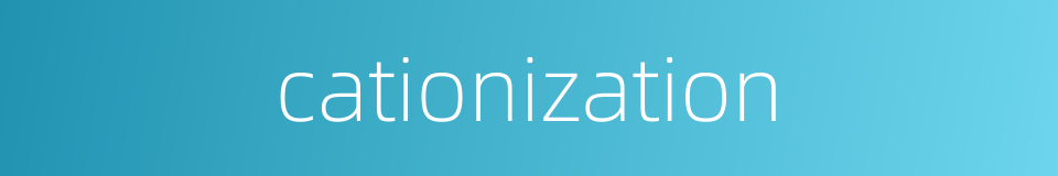 cationization的同义词