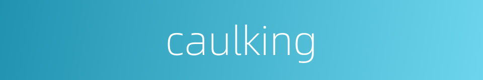 caulking的同义词