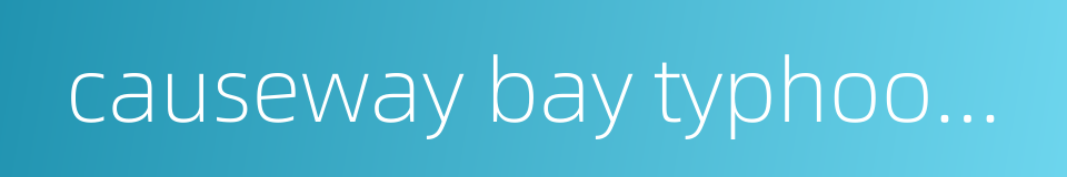 causeway bay typhoon shelter的同义词