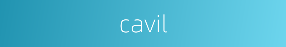 cavil的同义词