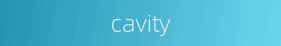 cavity的同义词