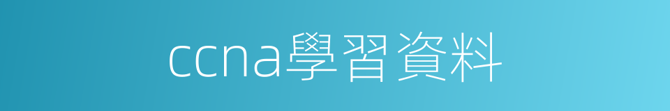 ccna學習資料的同義詞