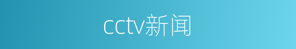 cctv新闻的同义词