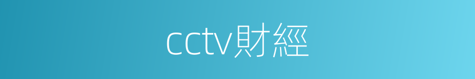 cctv財經的同義詞