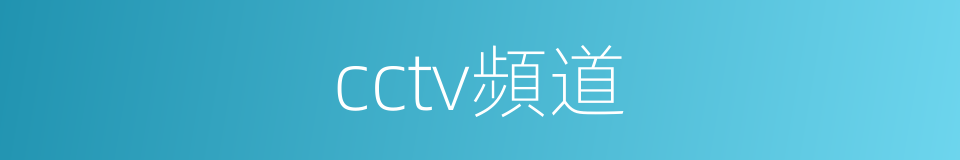 cctv頻道的同義詞