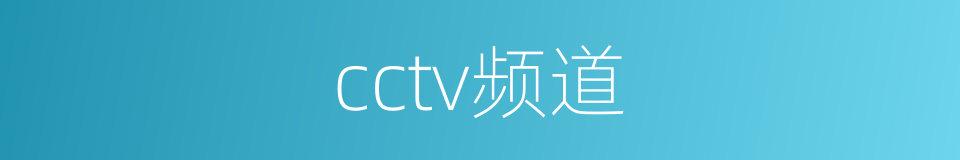 cctv频道的同义词