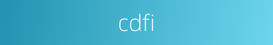 cdfi的同义词