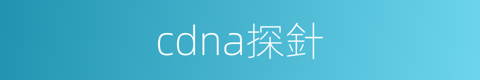cdna探針的同義詞