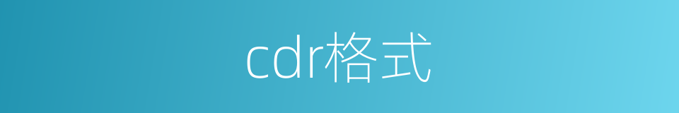 cdr格式的同义词