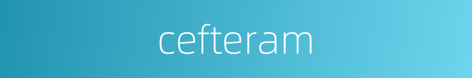 cefteram的同义词