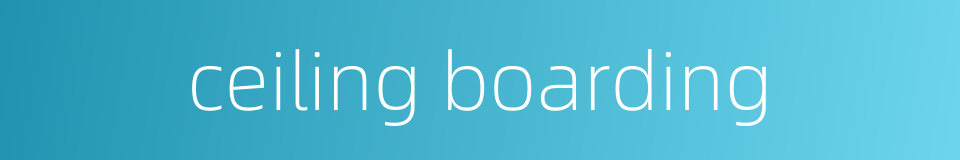 ceiling boarding的同义词