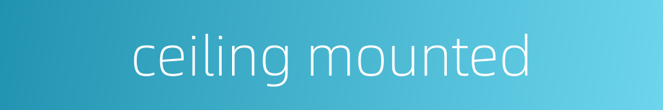 ceiling mounted的同义词