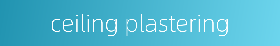 ceiling plastering的同义词
