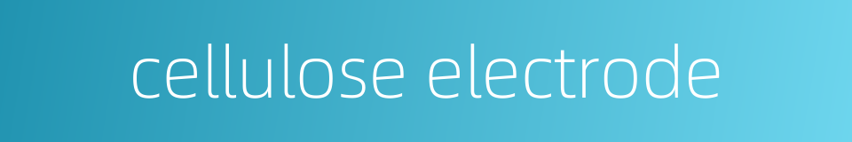 cellulose electrode的同义词