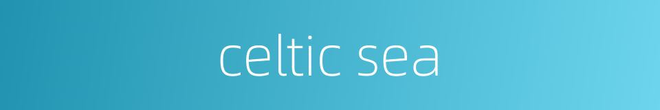 celtic sea的同义词
