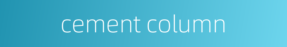 cement column的同义词