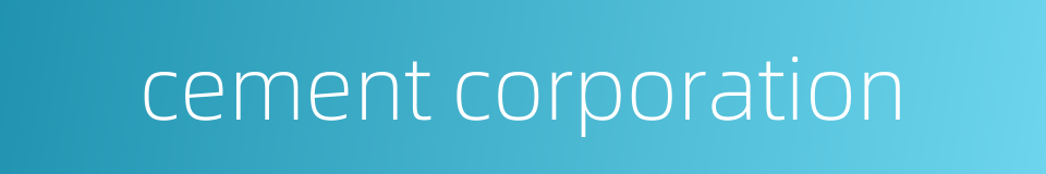 cement corporation的同义词