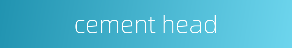 cement head的同义词