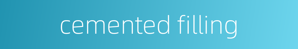 cemented filling的同义词