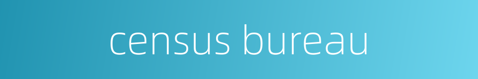 census bureau的同义词